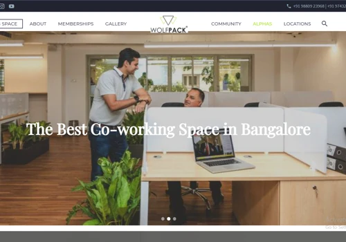 Website Development and Lead Generation Service For a Coworking space In Bangalore