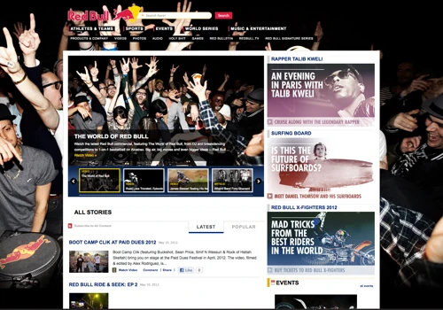 Red Bull Website Redesign