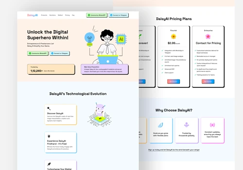 🌼 AI company design - Landing page website 🌼