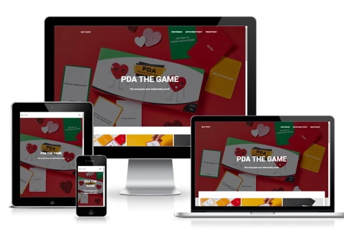 PDATHEGAME - Lifestyle Dating Card Game web Design