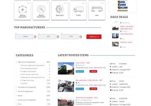 Multi vendor B2B website