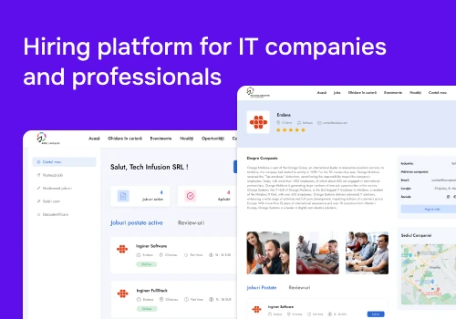 Hiring platform for IT companies and professionals