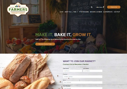 Yarmouth Farmers Market | Web Design + Development