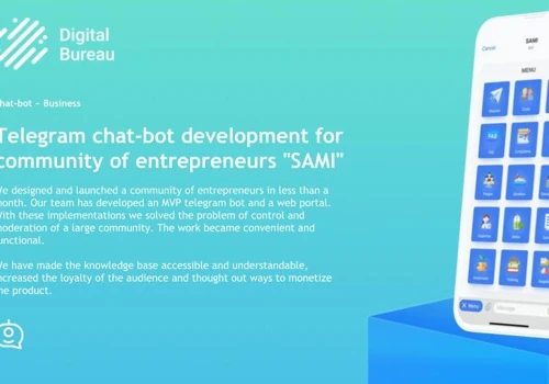 Telegram chat-bot development for community of ent