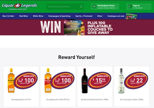 LIQUOR LEGENDS ECOMMERCE DESIGN