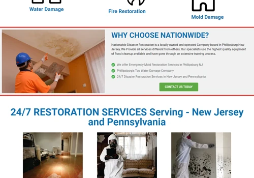 Design a professional disaster restoration website
