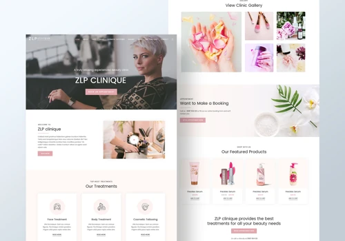 Beauty Clinic Home / Landing Page Design