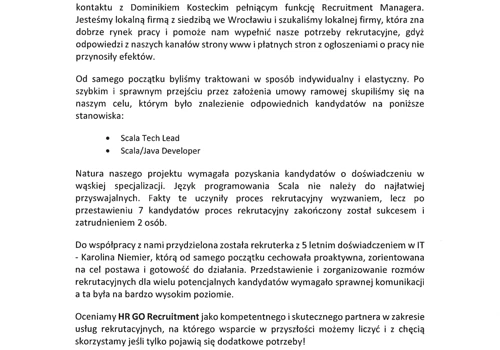 Scala Java Tech Lead & Developer Recruitment