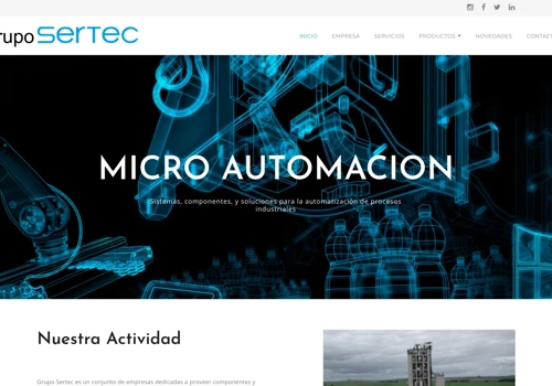 Web Catalogue for Grupo Sertec