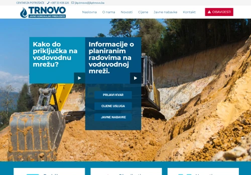 JKP Trnovo / Website design and development