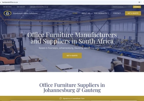 Hambanati Office Solutions Website Design by Mansa