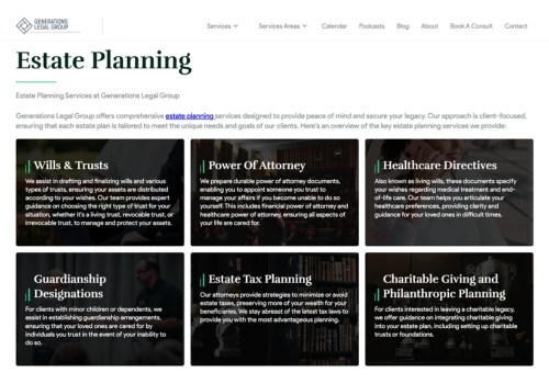 Website for Leading Law Practice