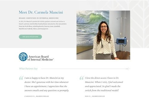 Dr. Mancini Website Redesign - Salem, MA