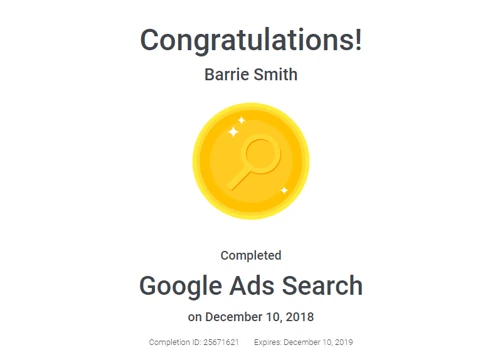 Google Ads Search Certification