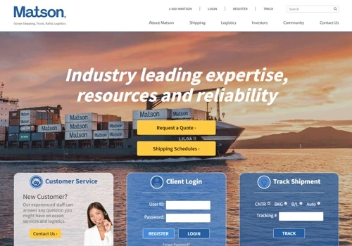 Major Shipping & Logistics website design