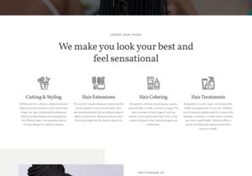 Business Salon Website