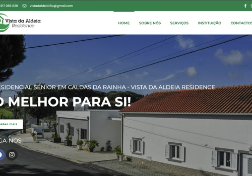 Website Insitucional - Vista da Aldeia Residence