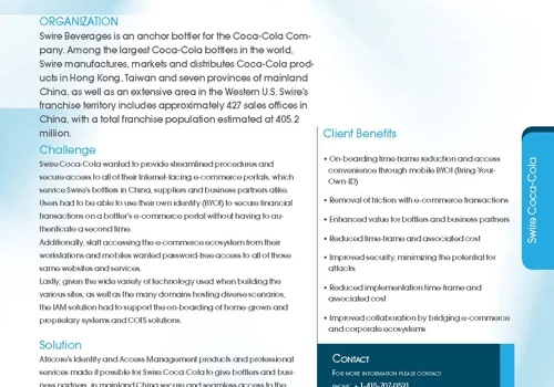 Swire Coca-Cola: Enabling IAM for e-Commerce