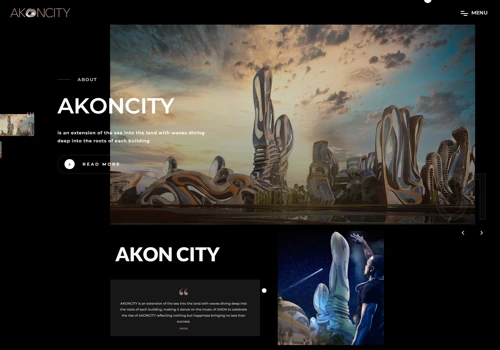 Akon City Website Design and Development