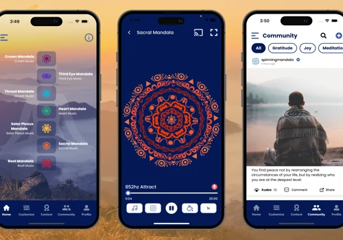 Spinning Mandalas Mobile Application
