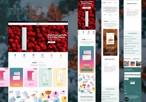 Ripple+ Website & Mobile UI Design – Plant-Powered