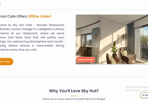 Skyhut Cafe : Restaurant Website