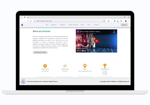 SISTec Innovation Hackathon Website