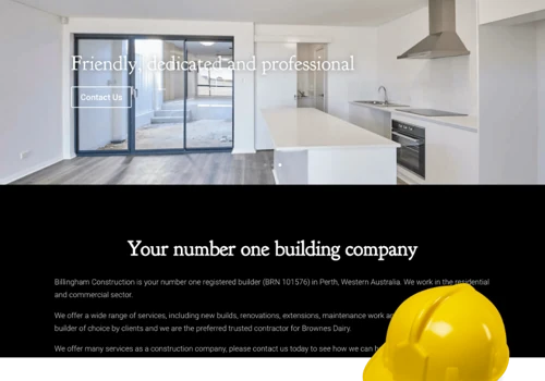 A construction company website