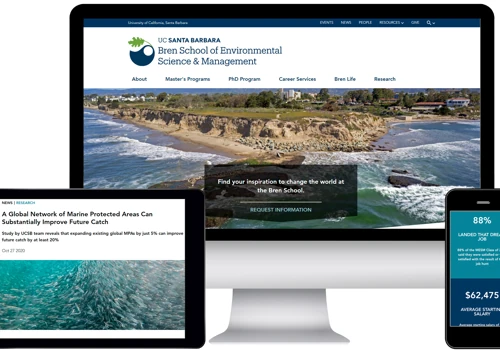 Refresh of UCSB's Bren School's website on Drupal 8 sees immediate results