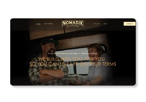 Camper Van Custom Build Website