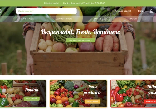 Bio-Products Focused Grocery Delivery Web App