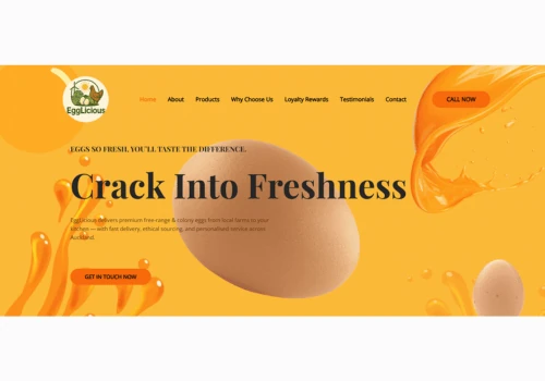 Responsive Food & Beverage Website for EggLicious