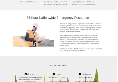 Enviro Care website development
