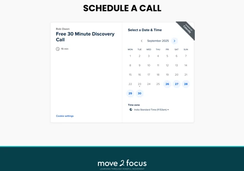 Move 2 Focus | Quiz Funnel + Booking Flow
