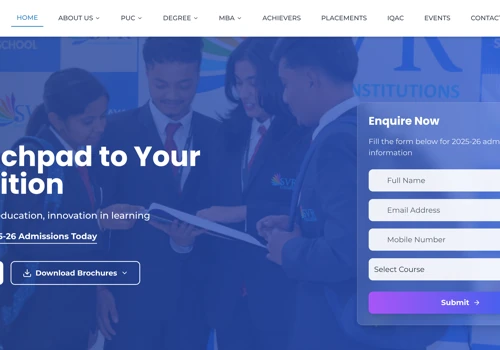 Webchily- UI / UX enhanced  for SVR College Web