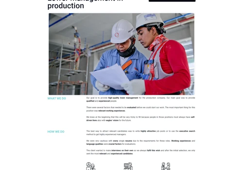 Lower management in production