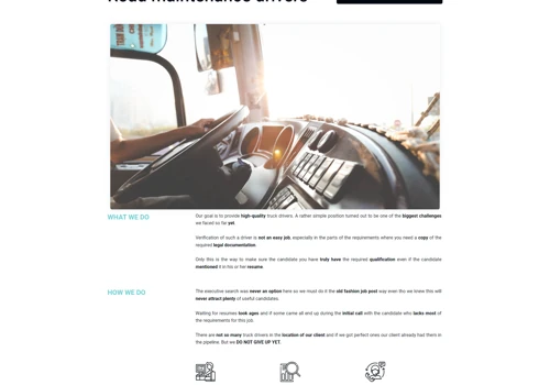 Road maintenance drivers