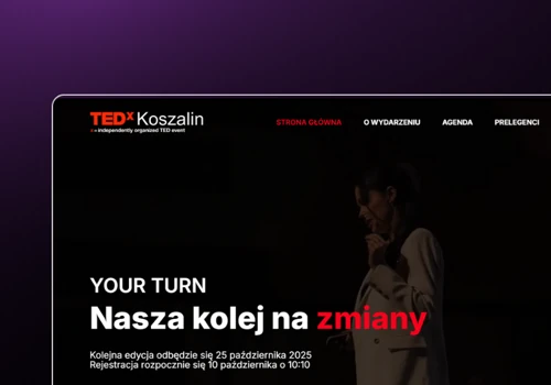 Strona internetowa dla TEDxKoszalin