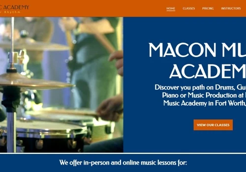Redesigned website for a music school