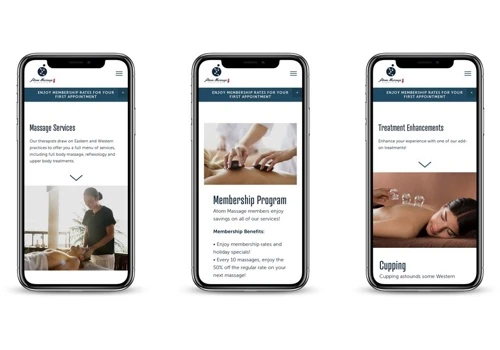 Bold, Modern Squarespace Website for Massage Company