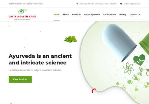 Web Development for Ayurvedic and herbal Company