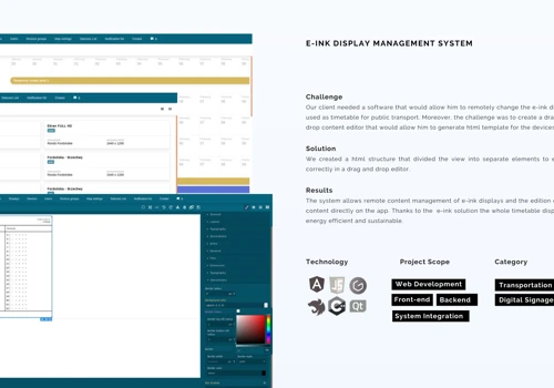 E-ink display management system