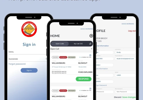 Chavivim - A roadside assistance app.