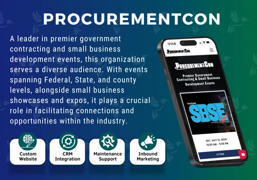 ProcurementCon: Website Dev, CRM, Marketing
