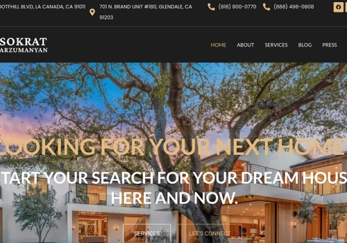 Sokrat Arzumanyan Real Estate Website Design