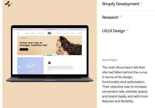 Shopify Design & Development | Josh Wood Colour