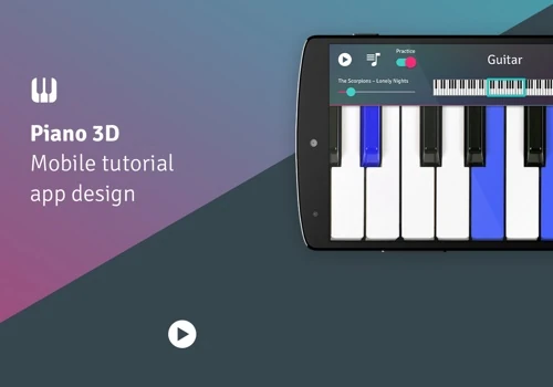 Piano 3D - Mobile App Design