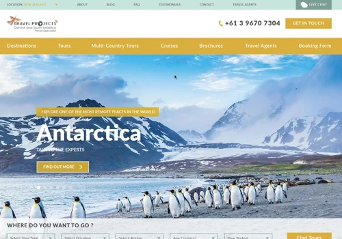 SouthAfrica Travel Website Home page design