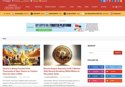 Crypto Breaking News