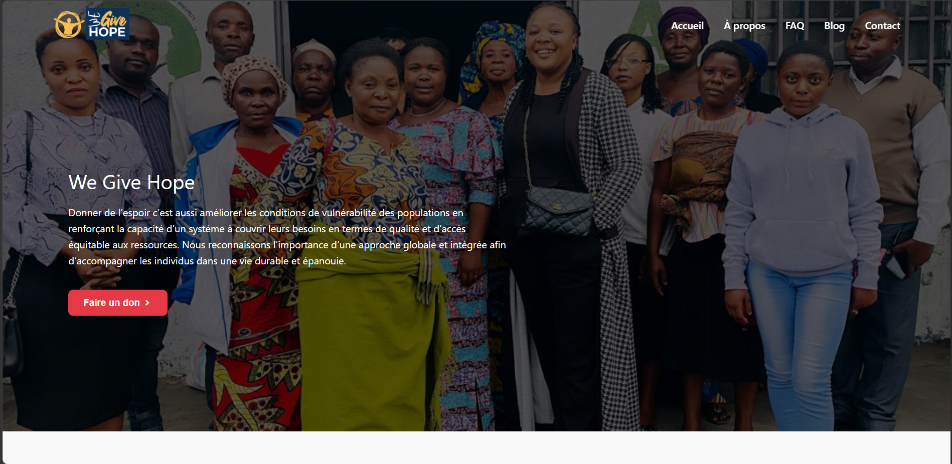 We Give HOPE (WGH-RDC) official website